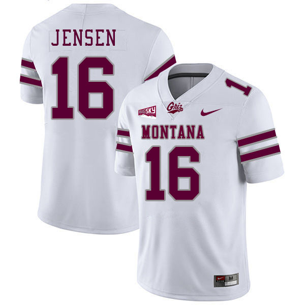 Jake Jensen Montana Jersey,University Of Montana Grizzlies #16 Jake Jensen Jersey Stitched-White
